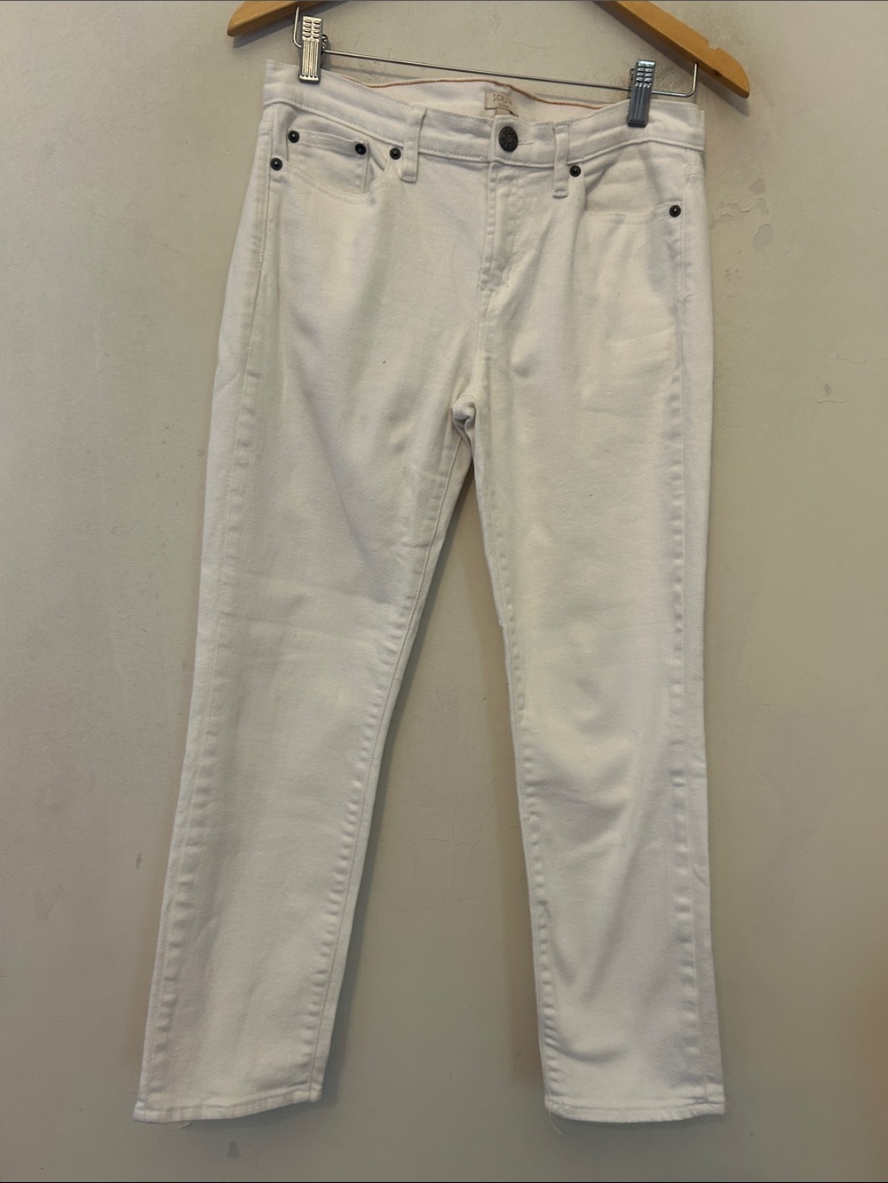I Crew white Straight-Leg ankle Jeans Size 29 EUC